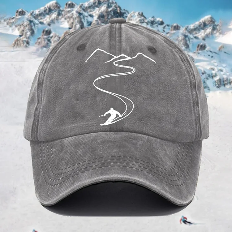 Comstylish Unisex Casual Outdoor Ski Print Hat