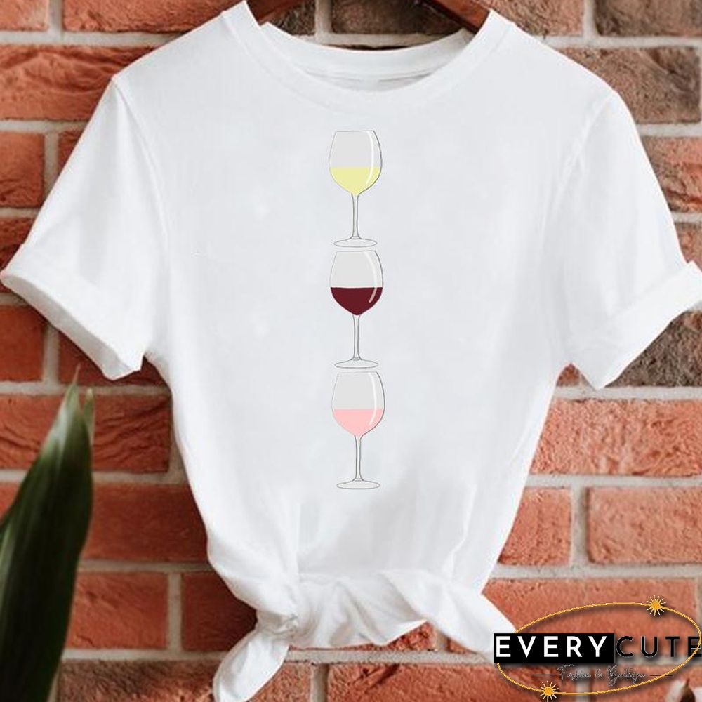 Women Lady Short Sleeve T-Shirts Print Tee Fashion Summer Clothes Female Style New 90S Trend Tshirt Top Graphic T-Shirt