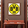5D DIY Diamond Painting Kits Vollrundbohrer Dortmund Fu&szlig;ball Team Logo Mosaik