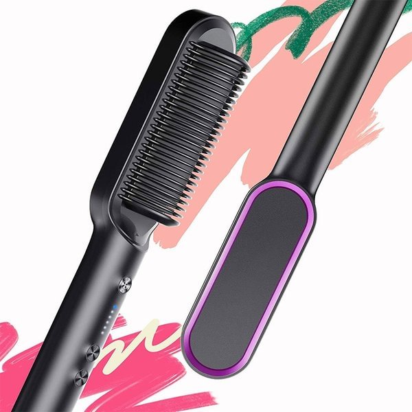 Negative Ion Hair Straightener Styling Comb - vzzhome