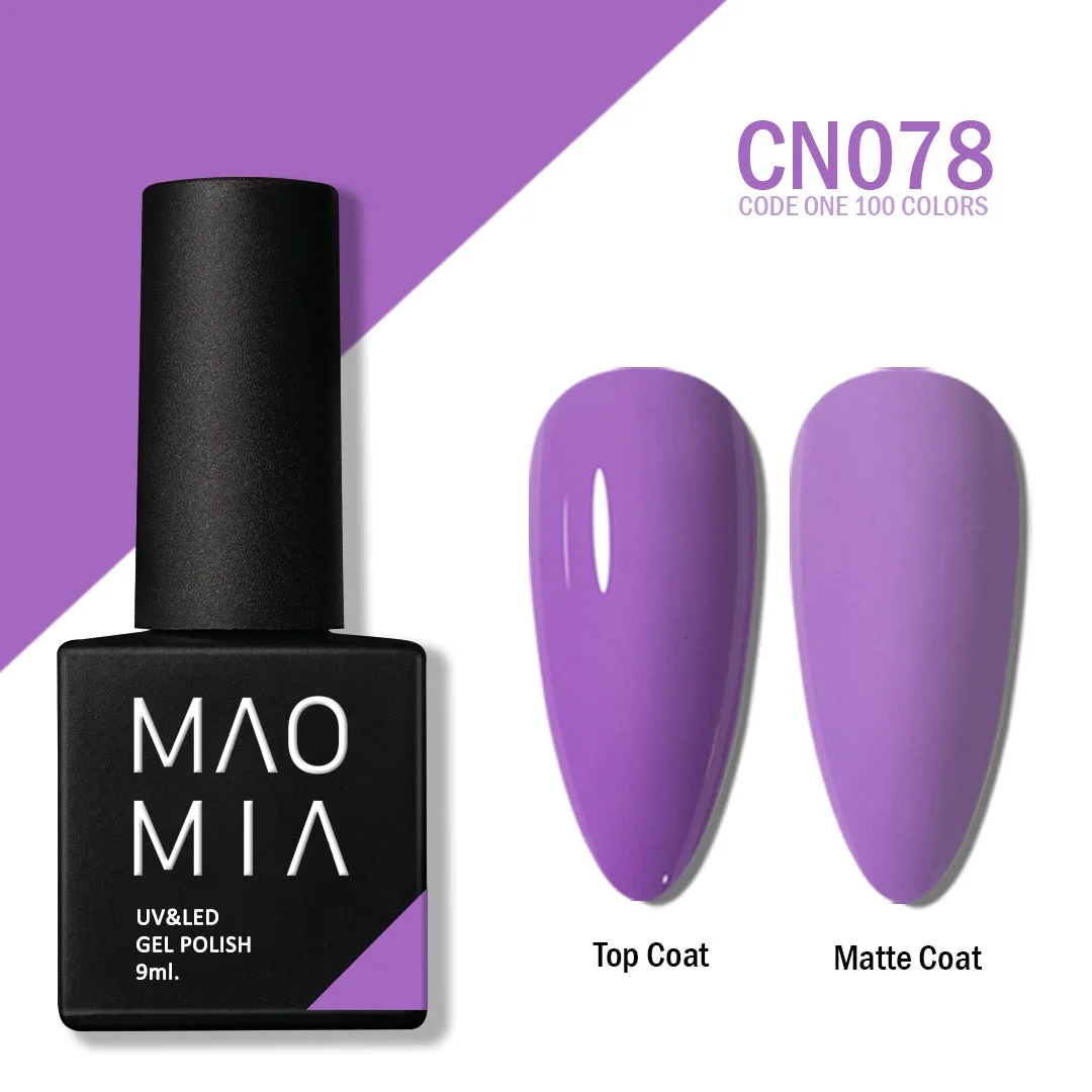 MAOMIA CODE ONE Gel Polish 100 Colors Soak Off UV/LED 9ML Professional Salon Nail Paint Semi Permanent Manicure