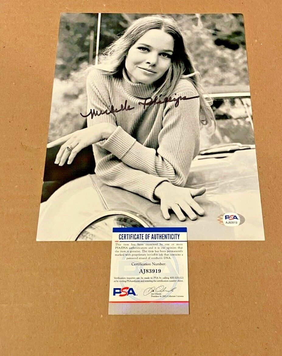 MICHELLE PHILLIPS SIGNED MAMAS & THE PAPAS 8X10 Photo Poster painting PSA/DNA #3