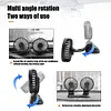 F404D USB Car Truck Fan Dual Head 3-Speed Dashboard Fan with LED Lights