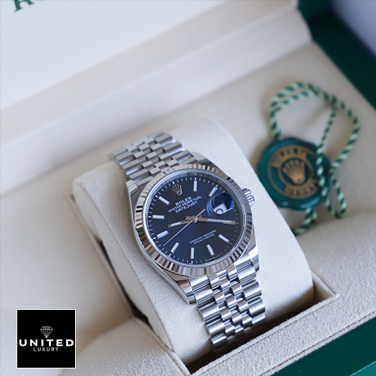 Rolex Datejust Jubilee 126334 Blue Dial Replica in the rolex box