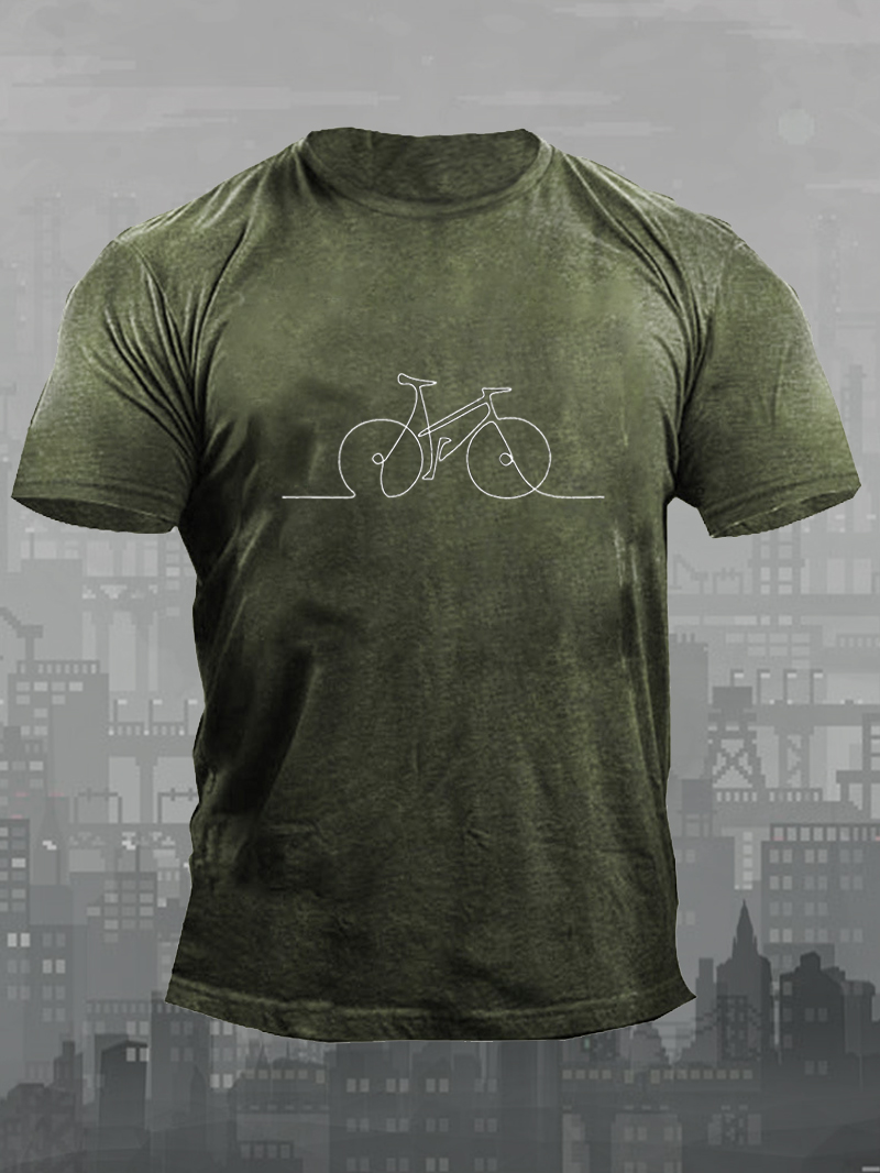 Bike Lines Printed Men's T-Shirt