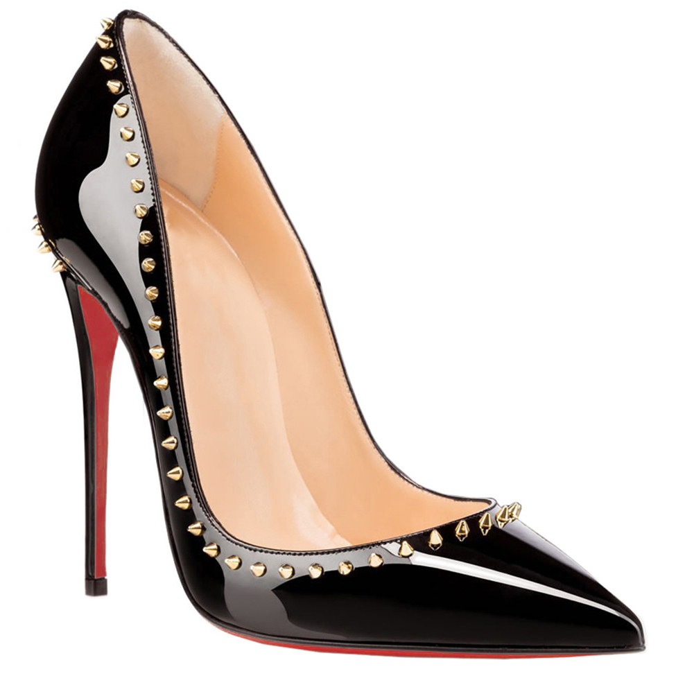 120mm Red Bottom Women's High Heels Stiletto Rivets Shoes-MERUMOTE