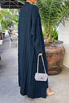 Women's Long Knit Solid Color Dual Pocket Cardigan