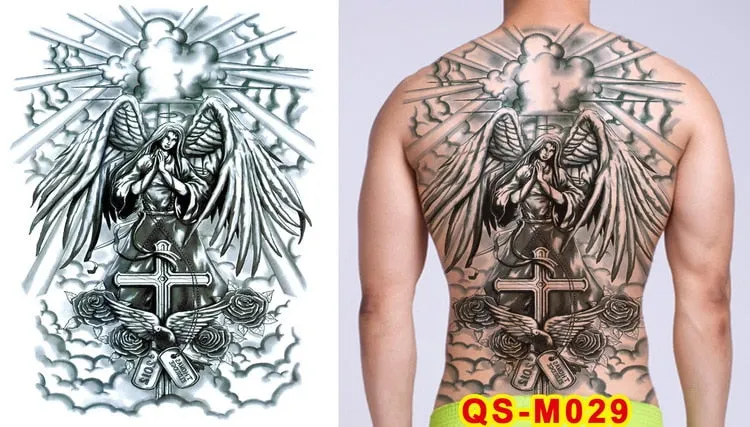 tattoo tribal designs gothic tattoo boys full back large tattoo body stickers temporary tattoos men sexy fake tatoo big water