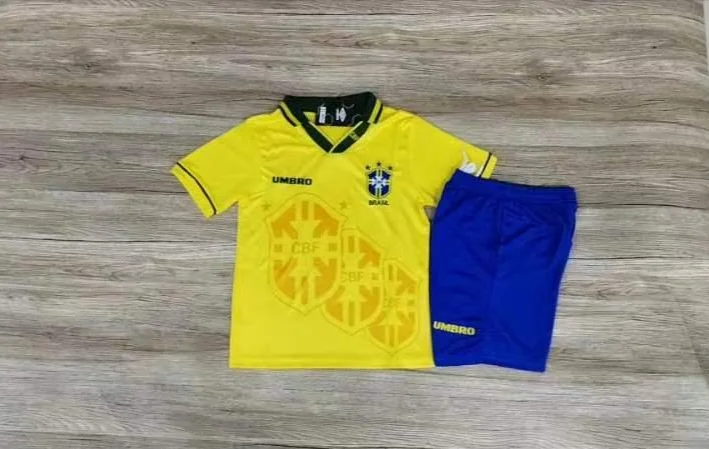 1993-94 Brazil Home Retro Shirt - Kids