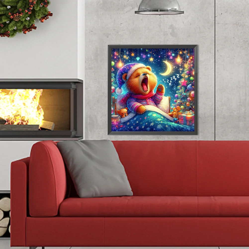Diamond Painting - Full Round Drill - Sleeping Bear(Canvas|40*40cm)