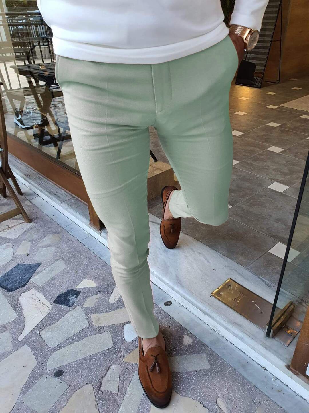 Verno Slim Fit Special Edition Celeste Pants
