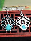 Retro Turquoise Peacock Earrings