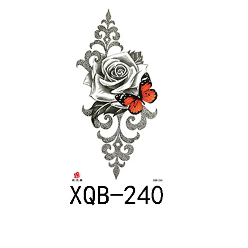 Small Full Arm Waterproof Tattoo Sticker Half Arm Arm Painted Flower Animal Arm Lasting European and American Tattoo Sticker