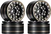 AMK 4Pcs TRX4M Brass Wheel Weights 7mm Hex Hub 1.0 Beadlock Wheels Rim for 1/18 RC Crawler 1/24 Scales Axial SCX24 Upgrades