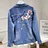 Ufawd costumes for women hot 2024 Spring Autumn Women’s Denim Jacket Long Sleeve Overcoat Loose Denim Coat Button Outwear Jeans Jackets