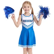 [Wetrose] In Stock Cheers Kid Kids Costume Cheerleading Uniform Cheerleader Pompoms School Sports Day Meeting Race Match Cheering