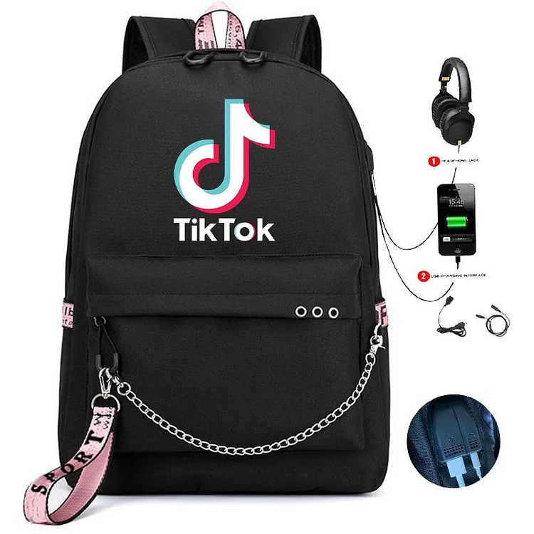MayouLove Womens School Backpack Tik Tok Backpack For Teenage Fans-Mayoulove