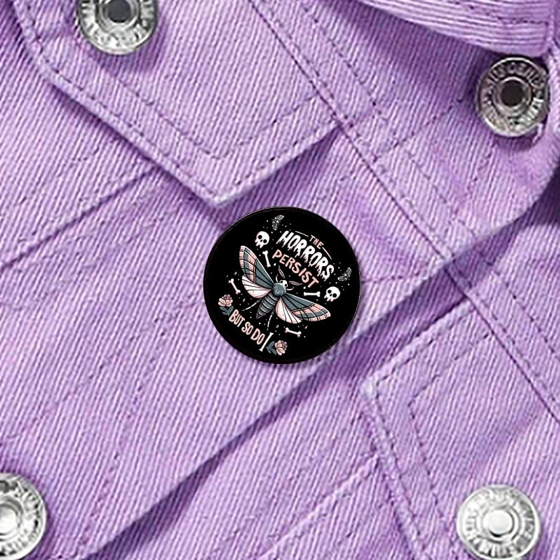 Casual Cartoon Style Letter Skull Alloy Women’s Brooches