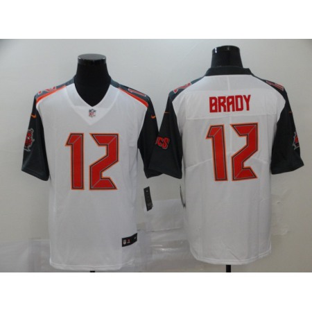 Men's Tampa Bay Buccaneers #12 Tom Brady White Stitched NFL Jersey 7R3E