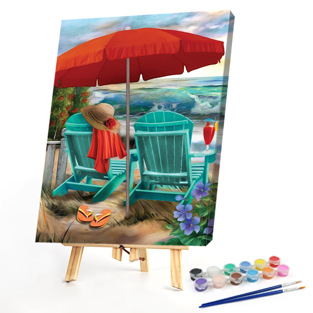 

40*50CM - Paint By Numbers - Beach Recliner, 501 Original