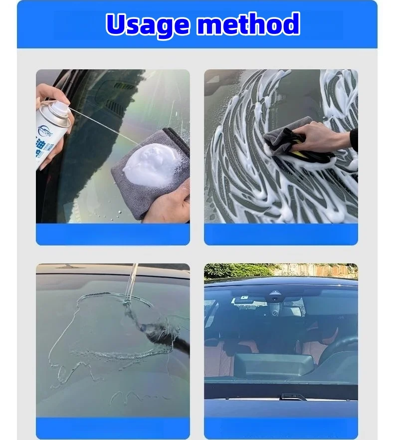 Auto glass degreasing film strong cleaning agent