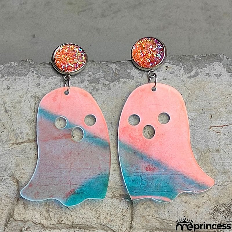 Ghost Shape Acrylic Dangle Earrings
