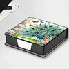 Peacock Diamond Painting Memo Pad Holder with 160 Sheets of Paper for DIY Craft