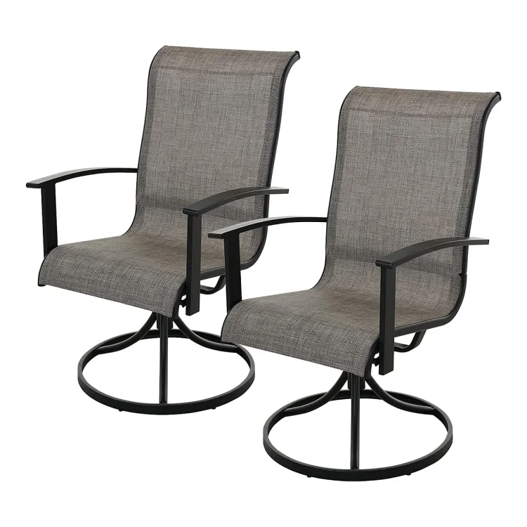 GRAND PATIO Outdoor Swivel Rocking Patio Dining Chairs Set