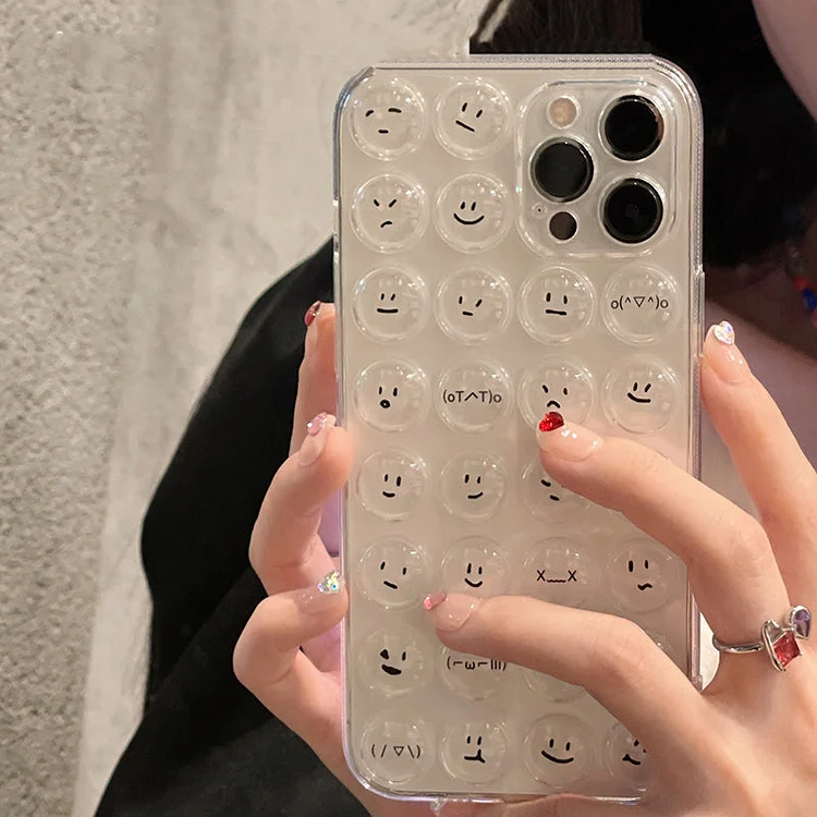 Creative Emoji Transparent Phone Case
