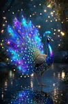 Luxury AB Velvet Diamond Painting Kit - Peacock