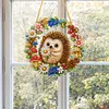Diamond Painting Kit Hedgehog Mushroom Floral Wreath 9.45x9.45in