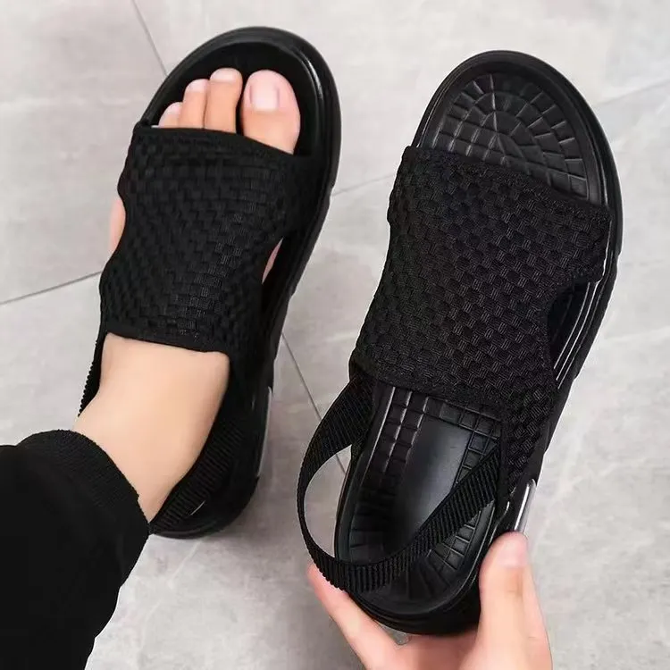 Breakj Breakj Men's 2025 Summer Leisure Sports Beach Outside Wearing Summer Breathable Outdoor Personality Cold Slippers Tide Anti-Slip