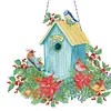 DIY Diamond Painting Garland Bird House Rhinestone Hanging Wreath Set 