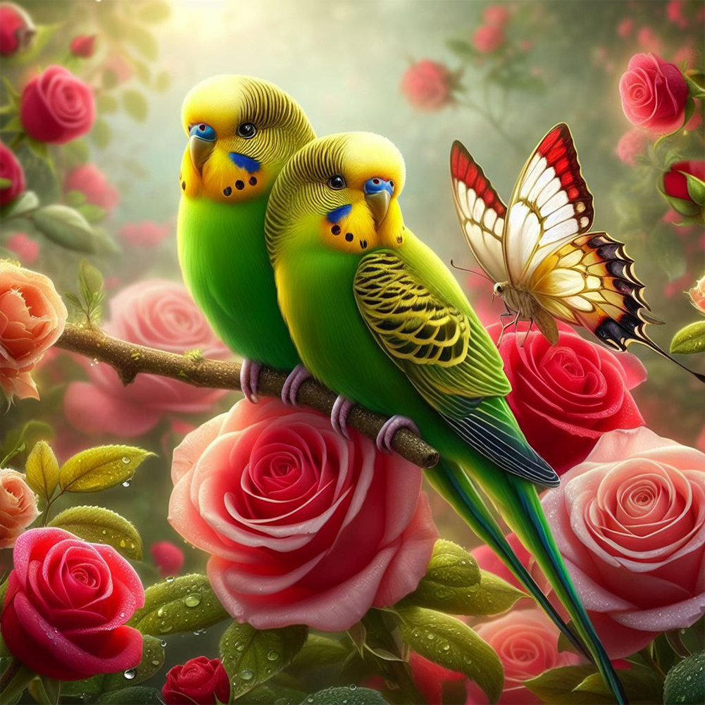Parrot 40*40cm(canvas) full round drill diamond painting