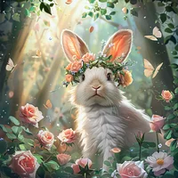 Bloom Bunny - Diamond Painting