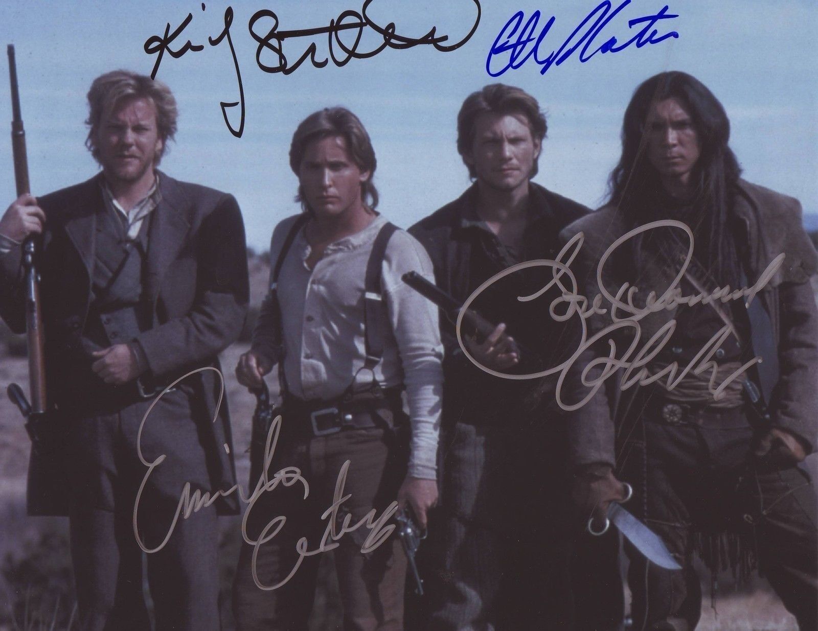 YOUNG GUNS CAST AUTOGRAPH SIGNED PP Photo Poster painting POSTER