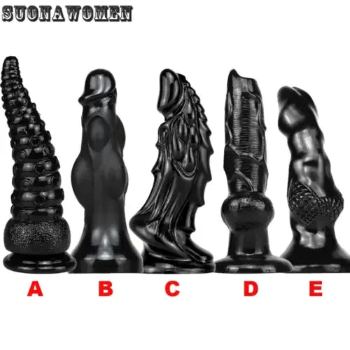 pornhint Pornhint Lesbian Can Strapon Suction Cup Dildo Soft Buttplug Black Dildo Dilator Sex Toys