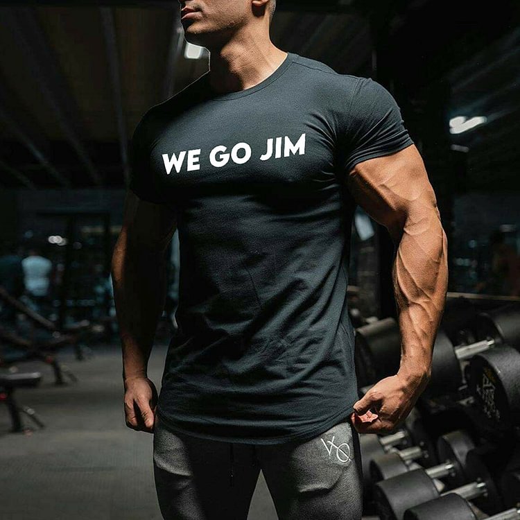 BrosWear Short Sleeve We Go Jim Print T-Shirt