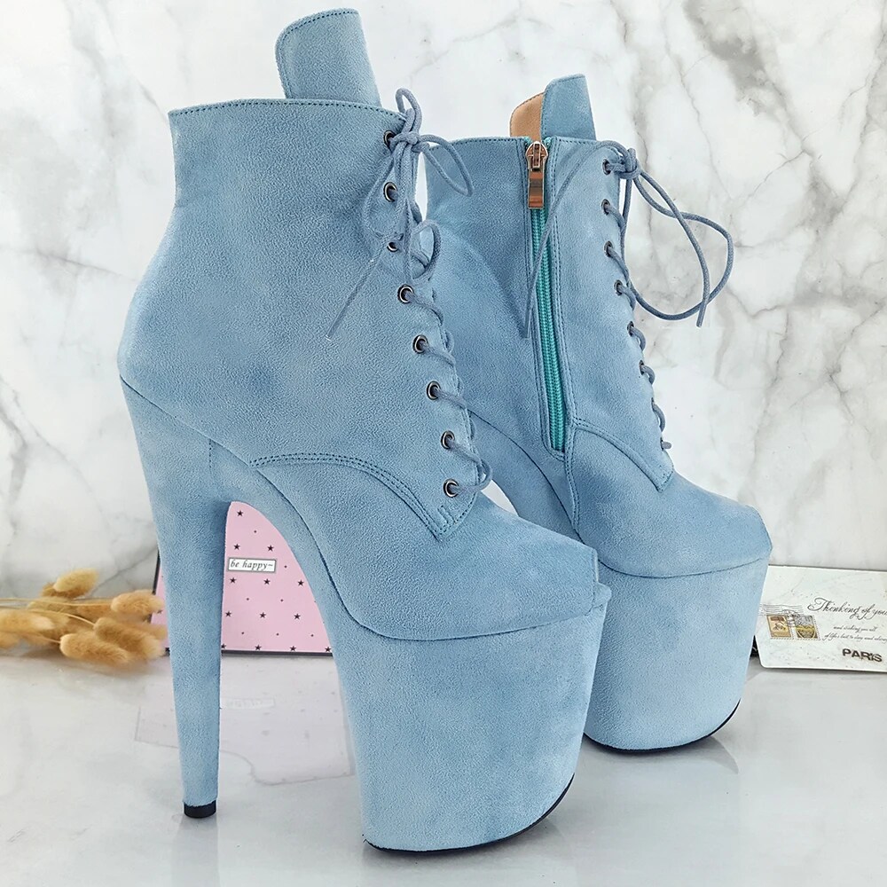 TAAFO 20CM/8inches Pole Dance Shoes High Heels Pole Dance Boot