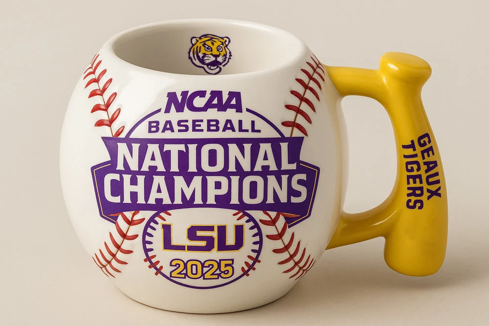 LSU Tigers 2025 National Champions Baseball Mug