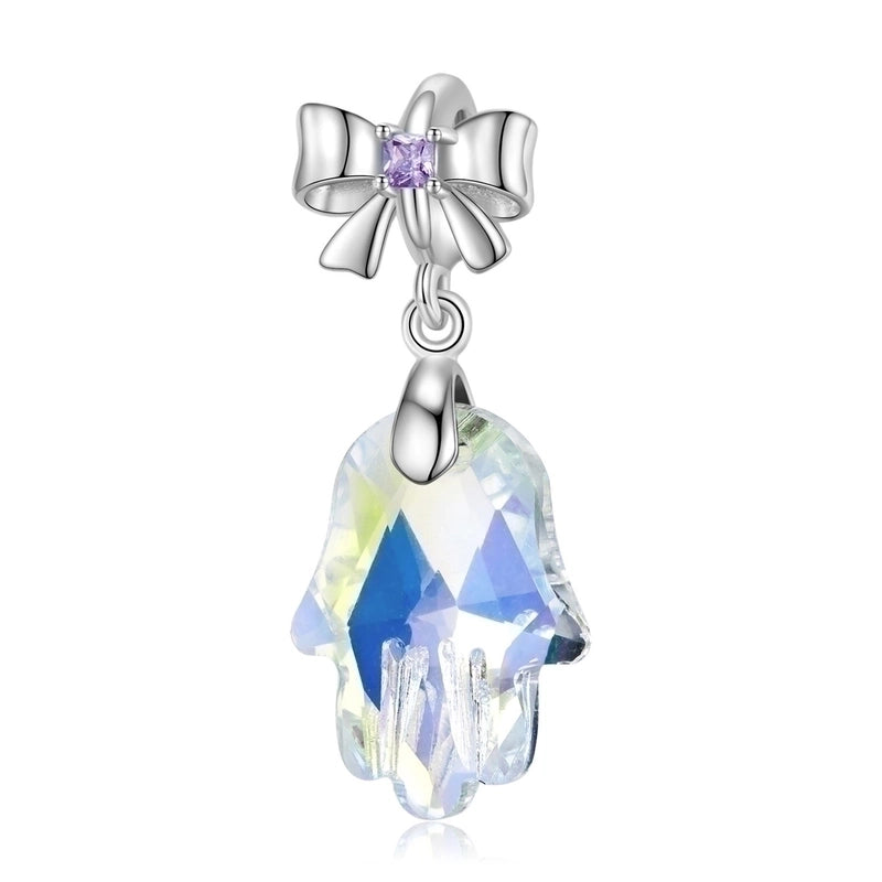 1 Piece 925 Sterling Silver Artificial Crystal Zircon Star Heart Shape Jewelry Accessories