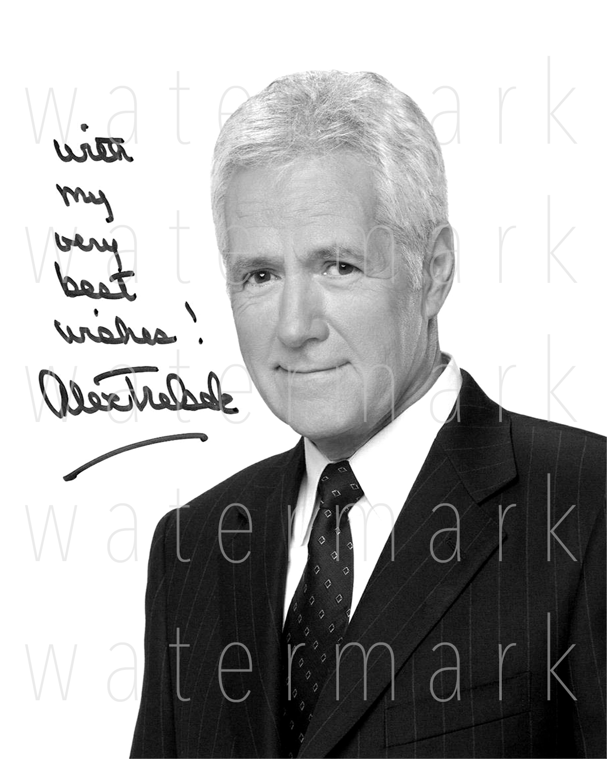 Alex Trebek Jeopardy signed 8X10 Photo Poster painting picture poster autograph RP