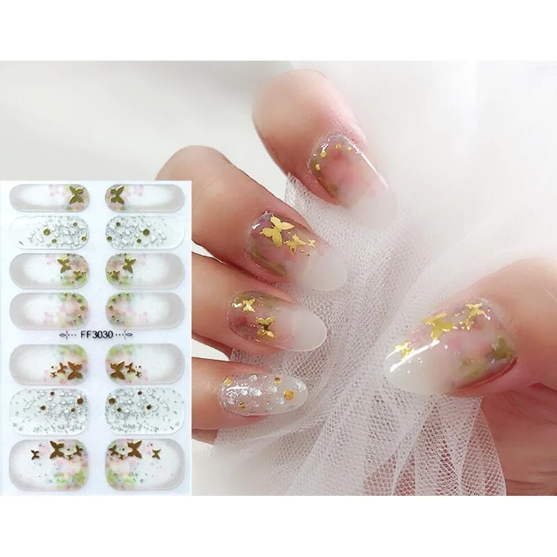 Nail Sticker Set Nails Sticker Designer Nail Stickers Designer Watercolor Style Fashion Nail Stickers Designed Nail Art Stickers