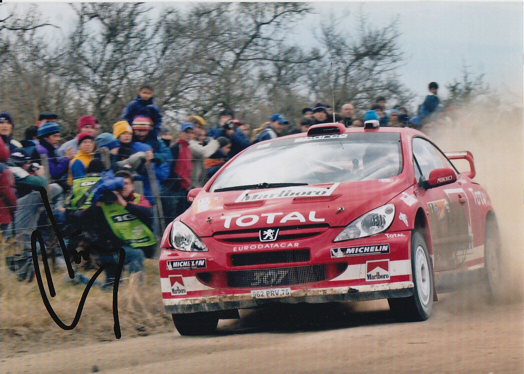 Carlos Sainz Hand Signed Peugeot Marlboro 7x5 Photo Poster painting.