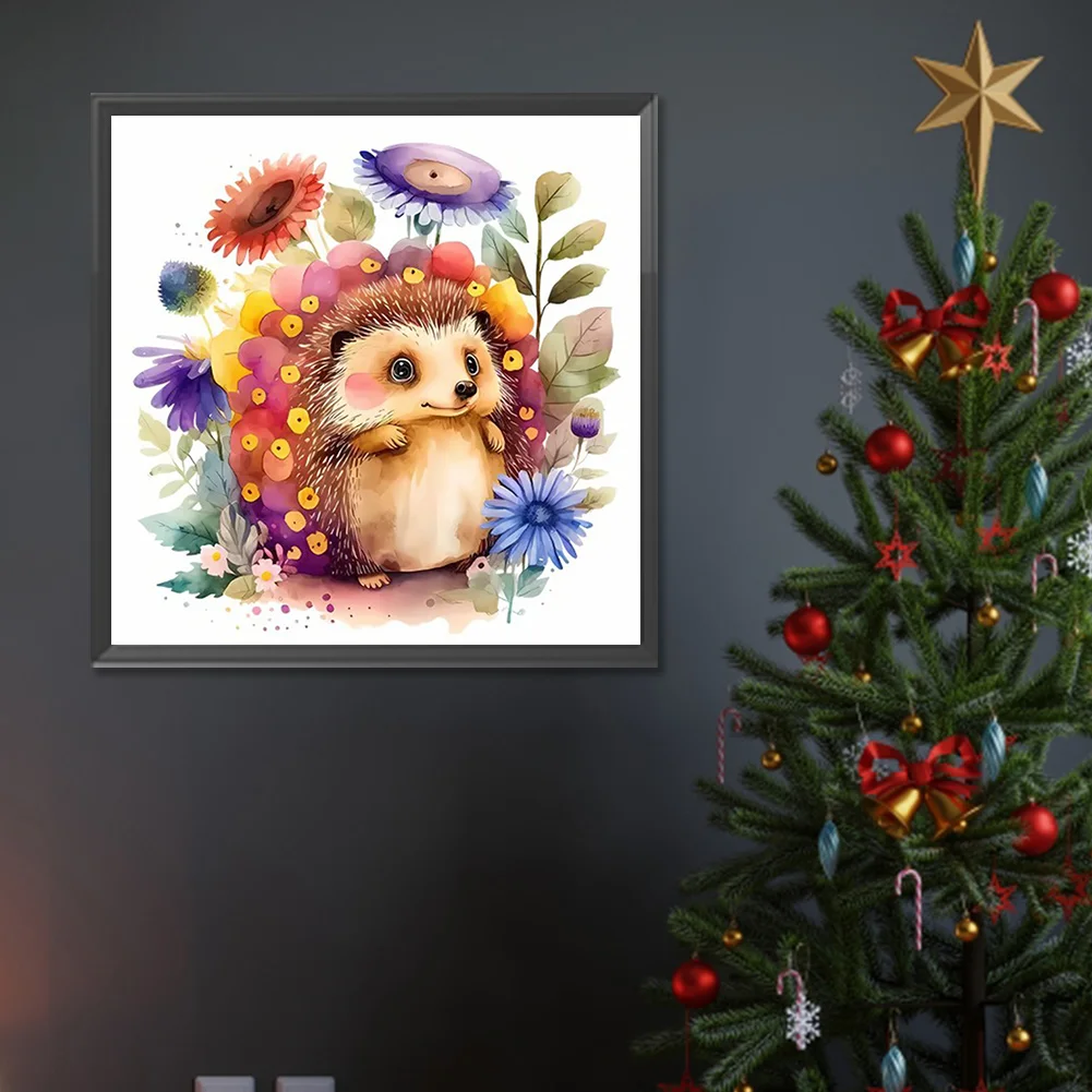 Full Round Diamond Painting 30*30cm - Hedgehog