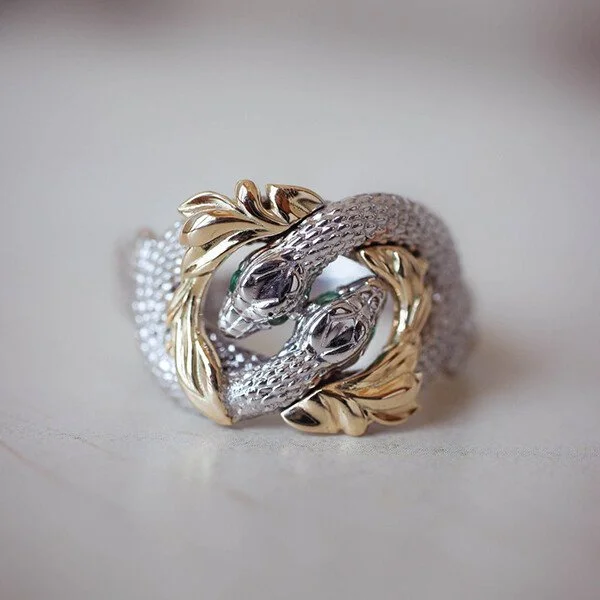 925 Sterling Silver Wrapped Snake Ring