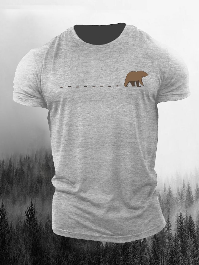Creative Bear Printed Men's T-Shirt in  mildstyles