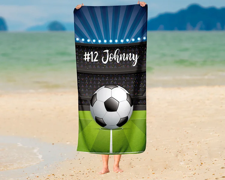 Personalized Kid  Football Field Towel For Summer&Beach|DYTowel72