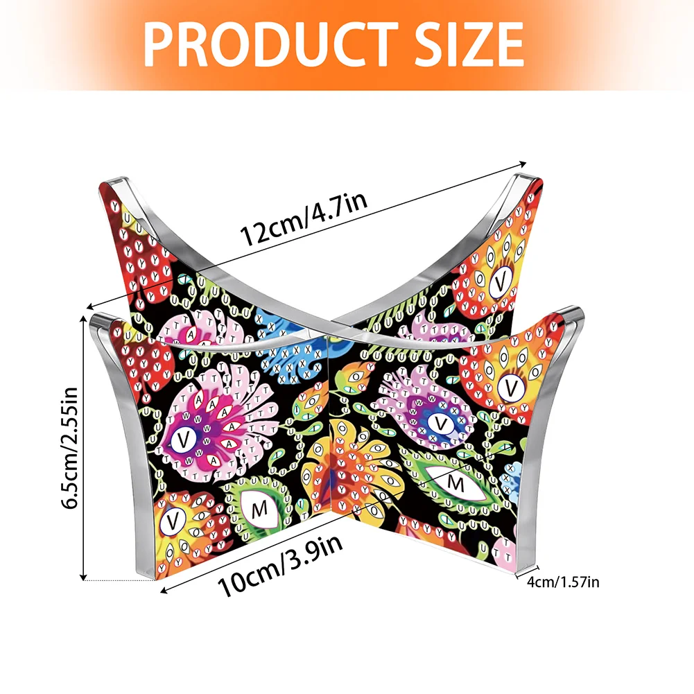 5D DIY Mandala Acrylic Diamond Painting Basketball Stand Diamond Fruit Plate Rack Kit