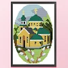 Bead Embroidery - Partial Printed 9CT Winter House(17x25 CM)